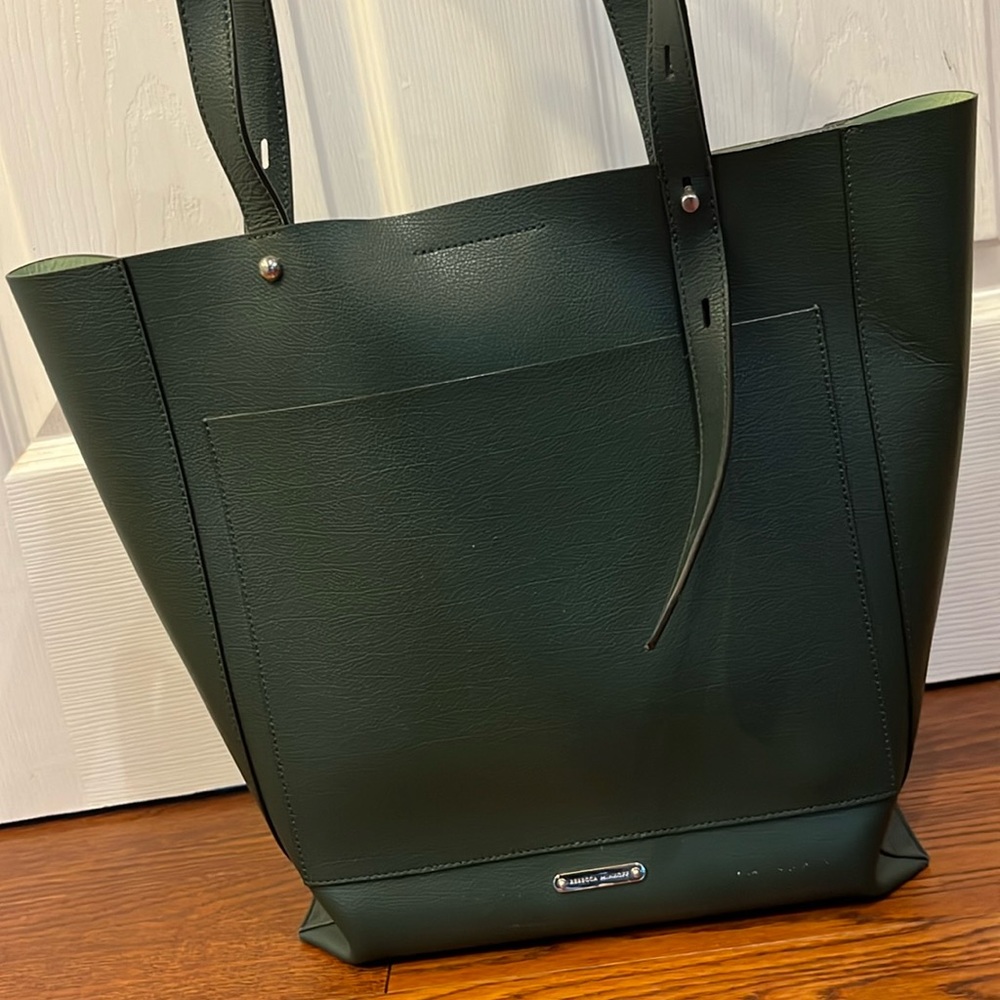 Rebecca Minkoff Dark Green Leather Tote Bag